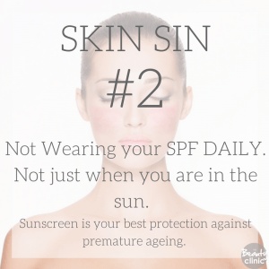 Skin Sin #2 – not wearing your SPF daily 