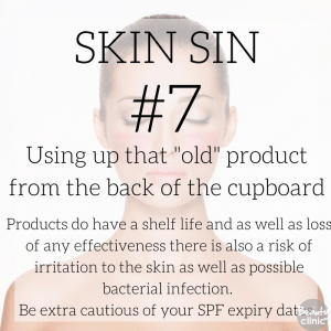 Skin sin - using up that old product 