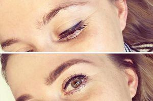 brow microblading tinting